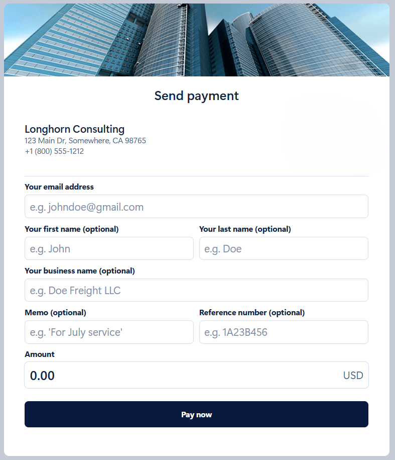 Encyro payment page